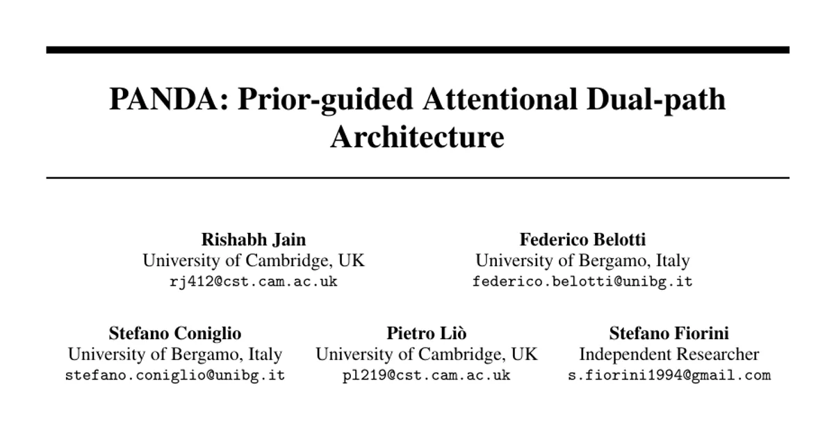 PANDA: Prior-guided Attentional Dual-path Architecture