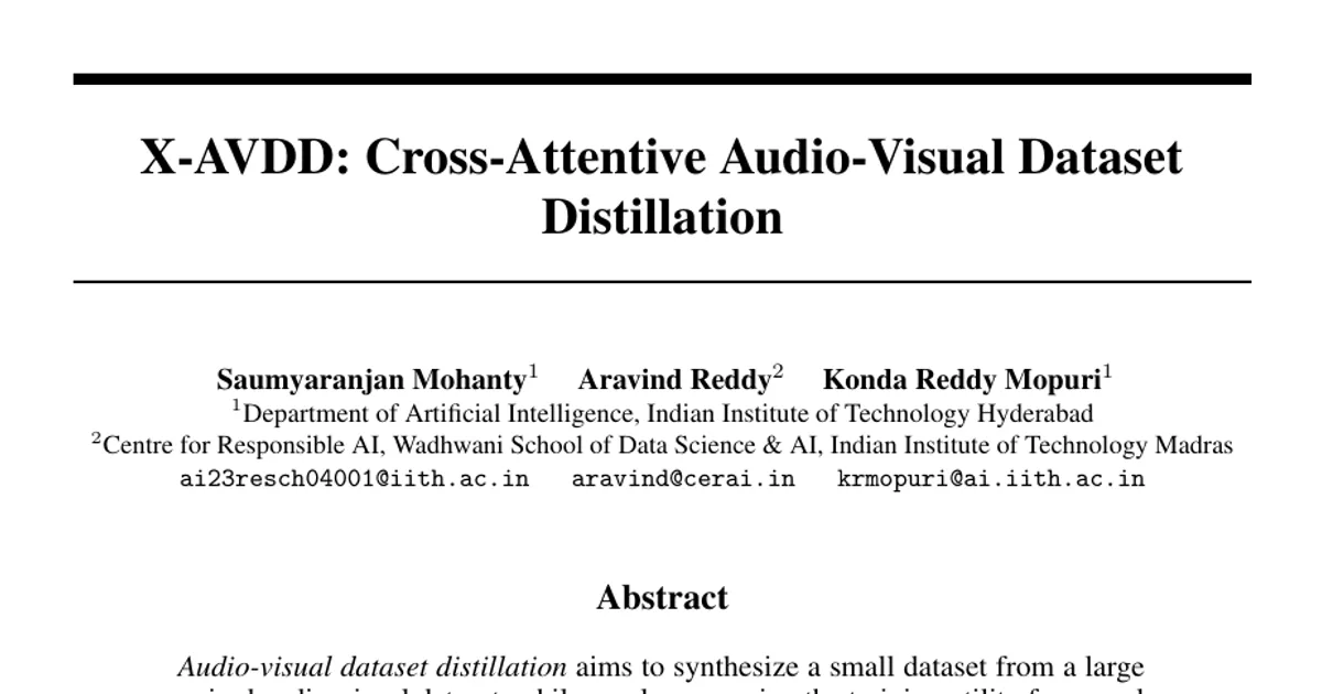 X-AVDD: Cross-Attentive Audio-Visual Dataset Distillation