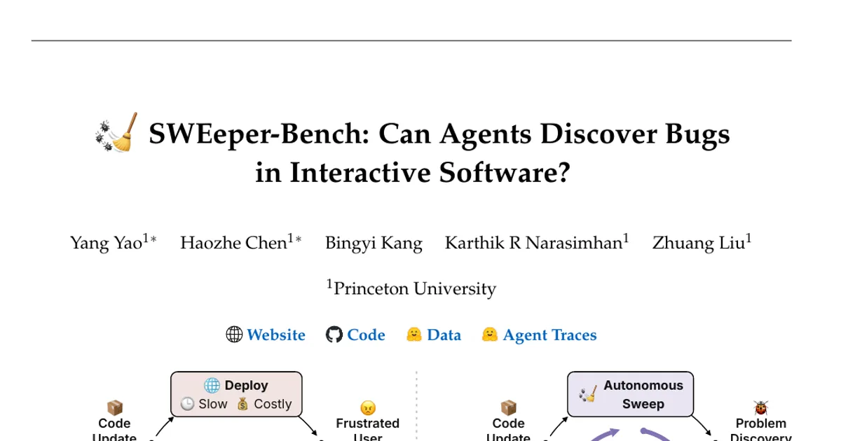 SWEeper-Bench: Can Agents Discover Bugs in Interactive Software?