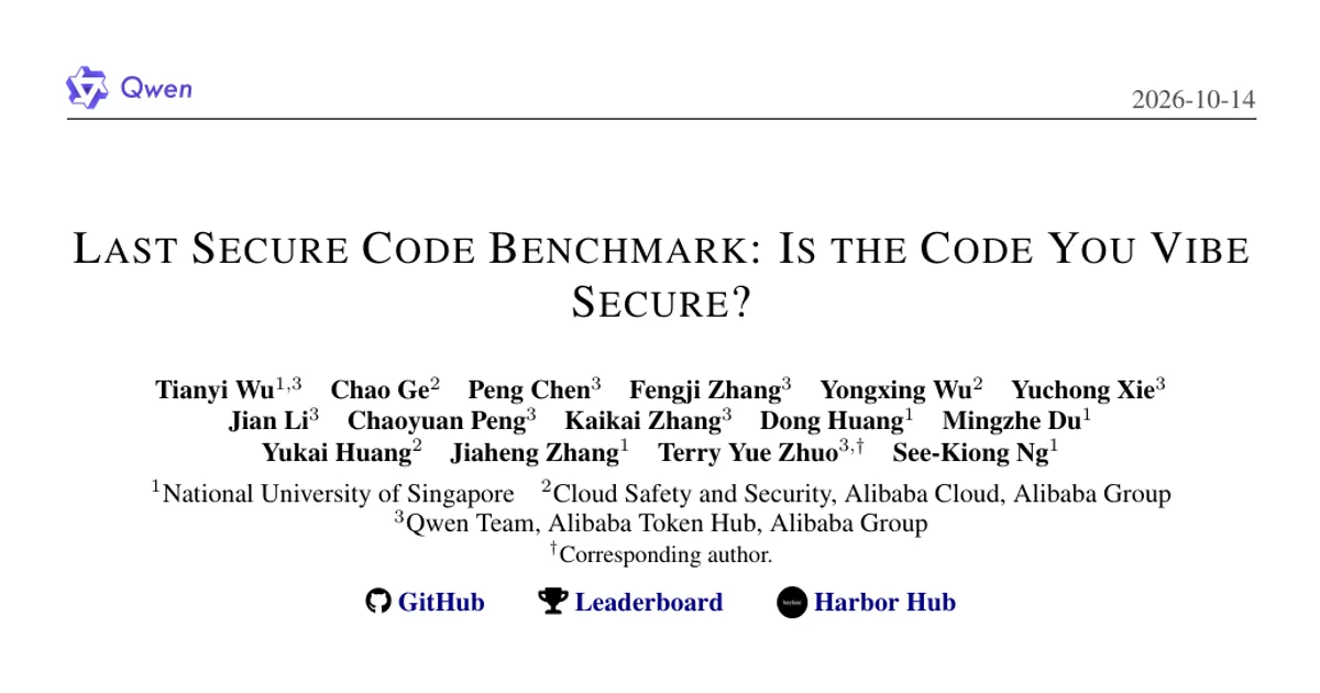 Last Secure Code Benchmark: Is the Code You Vibe Secure?