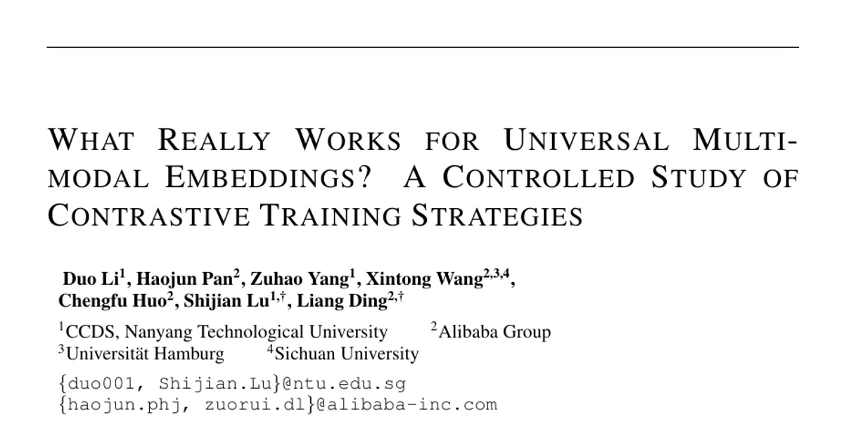 What Really Works for Universal Multimodal Embeddings? A Controlled Study of Contrastive Training Strategies