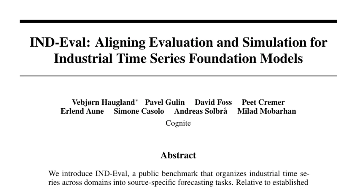 IND-Eval: Aligning Evaluation and Simulation for Industrial Time Series Foundation Models