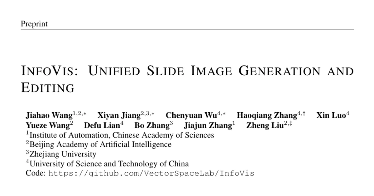 InfoVis: Unified Slide Image Generation and Editing