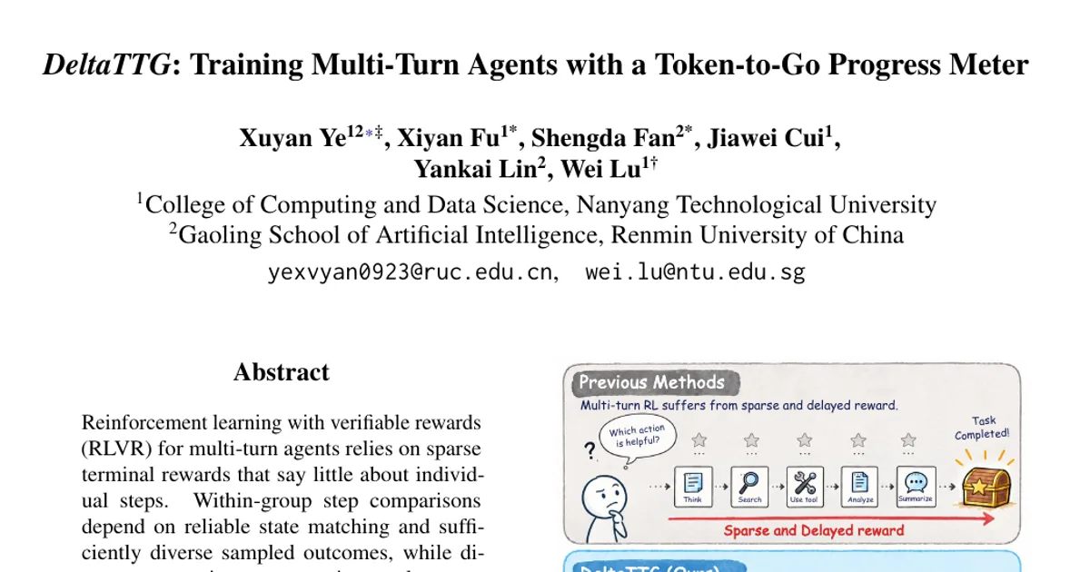 DeltaTTG: Training Multi-Turn Agents with a Token-to-Go Progress Meter