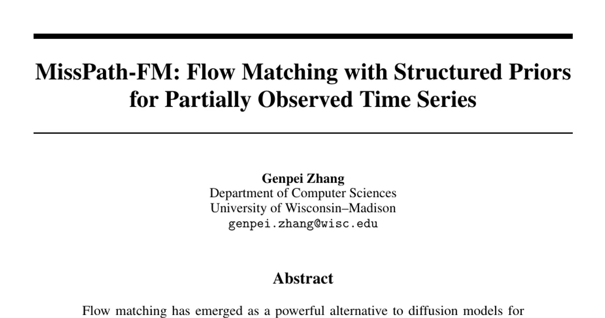 MissPath-FM: Flow Matching with Structured Priors for Partially Observed Time Series