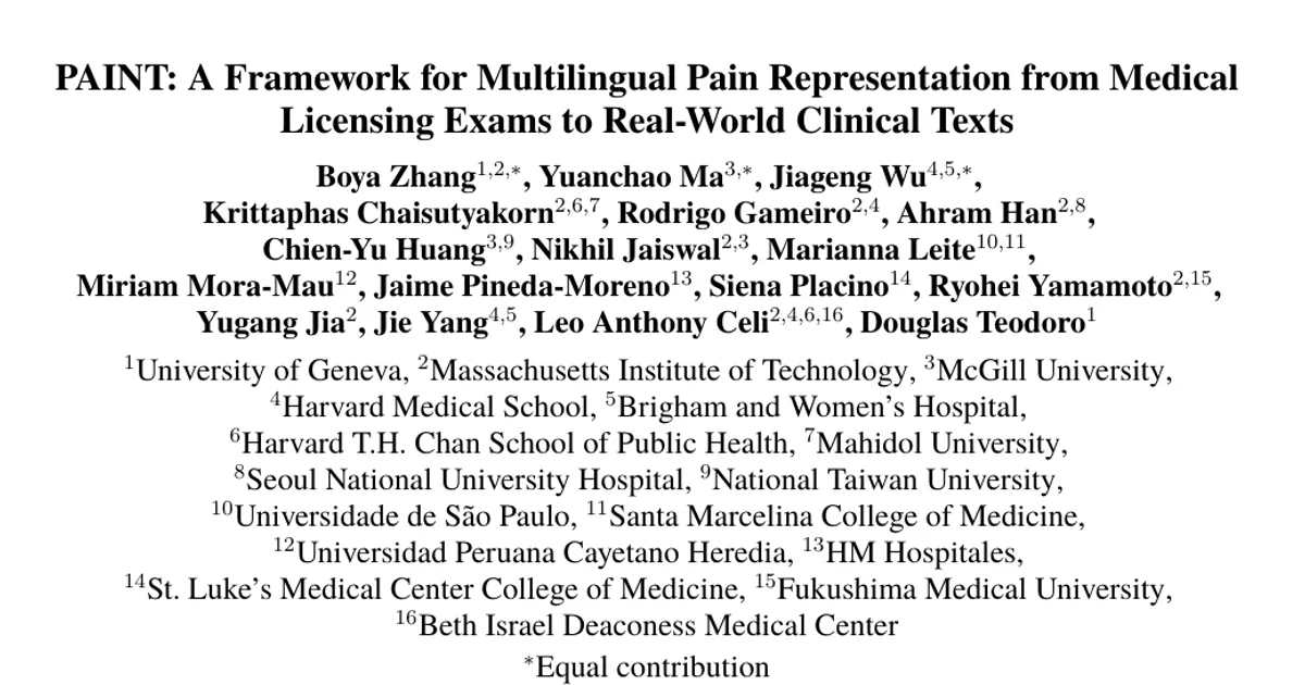 PAINT: A Framework for Multilingual Pain Representation from Medical Licensing Exams to Real-World Clinical Texts