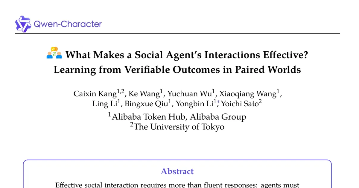 What Makes a Social Agent's Interactions Effective? Learning from Verifiable Outcomes in Paired Worlds