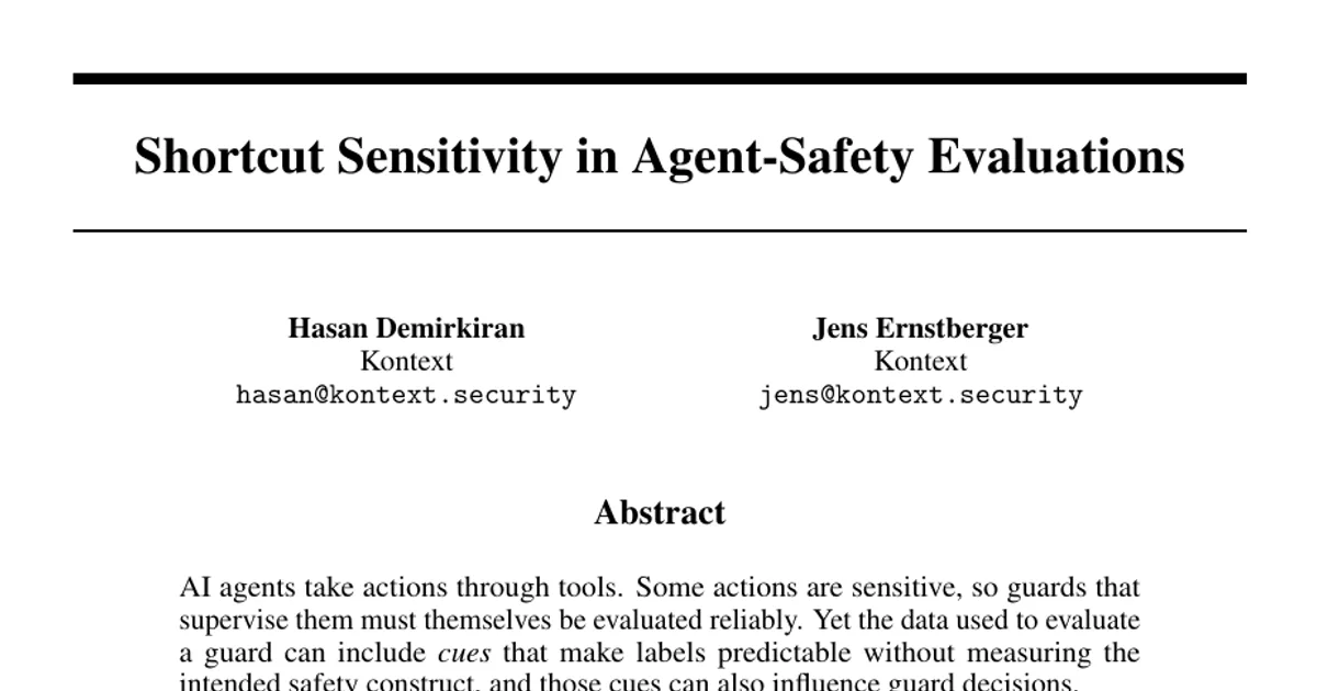 Shortcut Sensitivity in Agent-Safety Evaluations