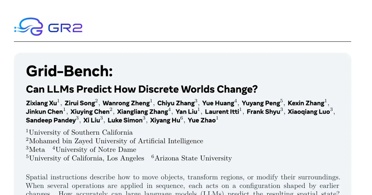 Grid-Bench: Can LLMs Predict How Discrete Worlds Change?