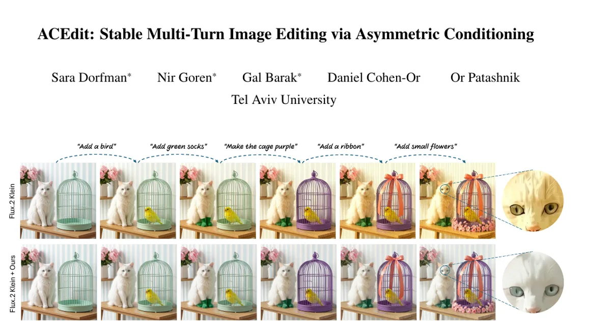ACEdit: Stable Multi-Turn Image Editing via Asymmetric Conditioning
