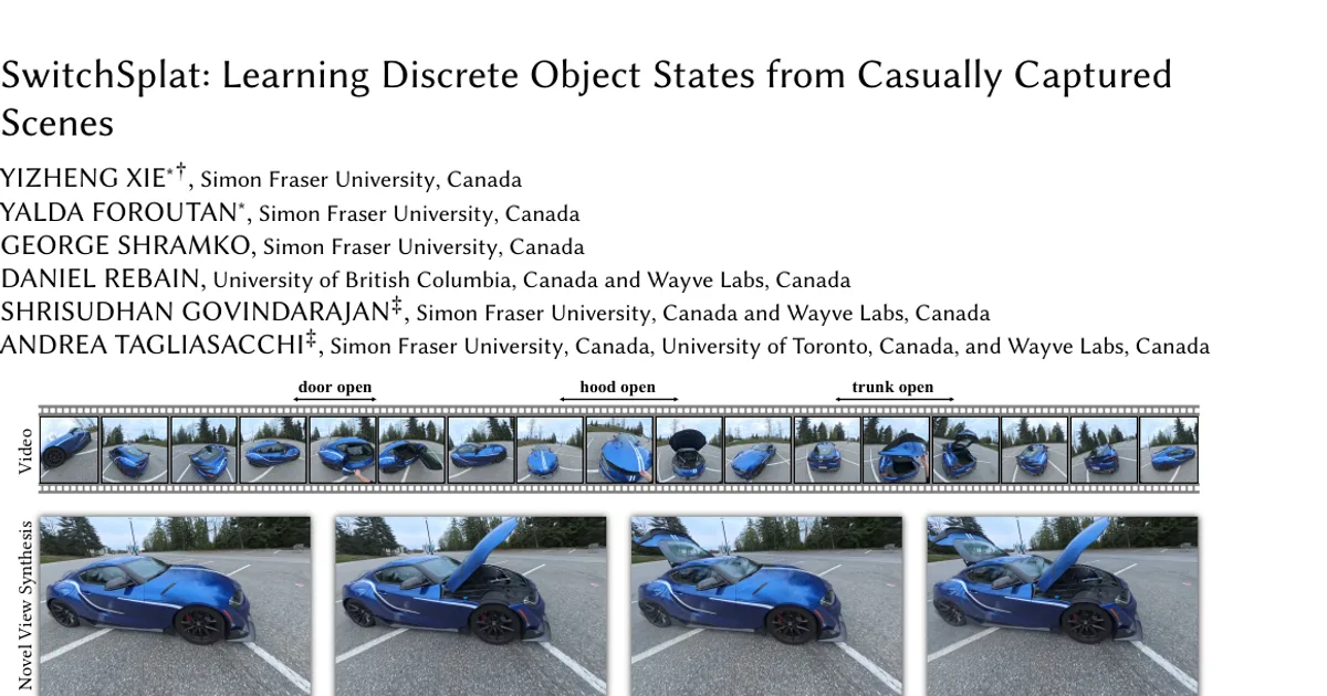 SwitchSplat: Learning Discrete Object States from Casually Captured Scenes