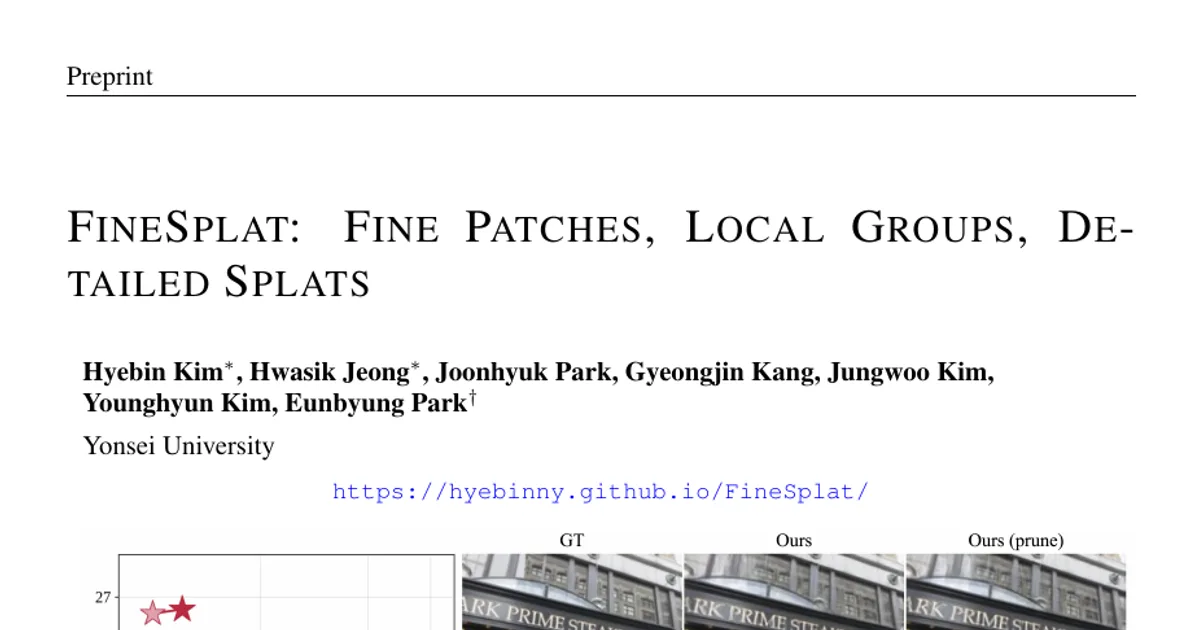 FineSplat: Fine Patches, Local Groups, Detailed Splats