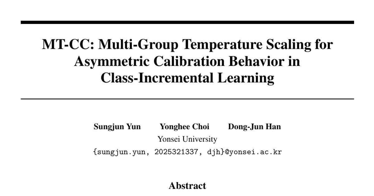 MT-CC: Multi-Group Temperature Scaling for Asymmetric Calibration Behavior in Class-Incremental Learning
