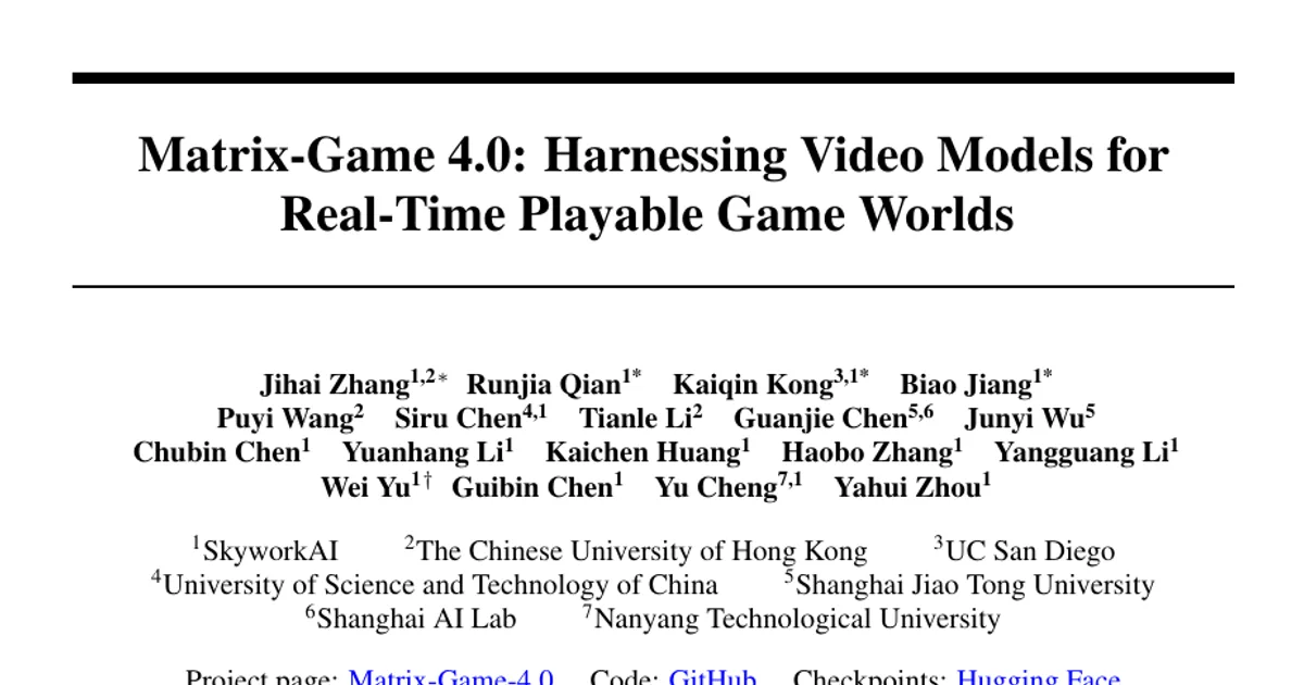 Matrix-Game 4.0: Harnessing Video Models for Real-Time Playable Game Worlds