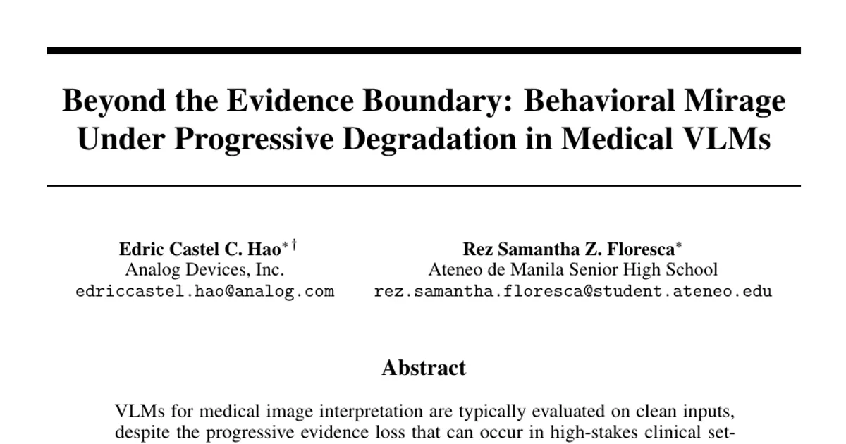 Beyond the Evidence Boundary: Behavioral Mirage Under Progressive Degradation in Medical VLMs