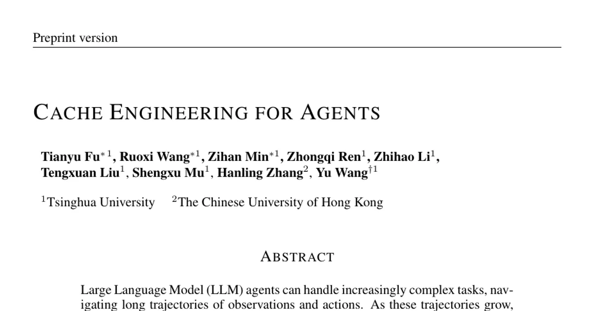 Cache Engineering for Agents