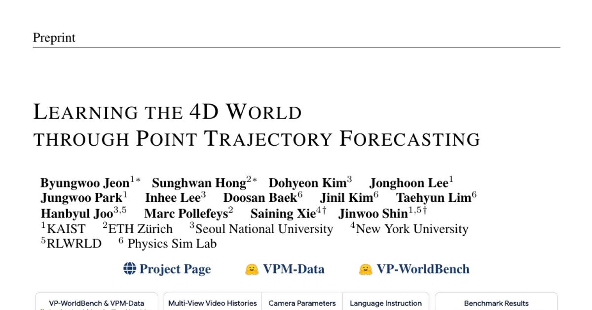 Learning the 4D World through Point Trajectory Forecasting