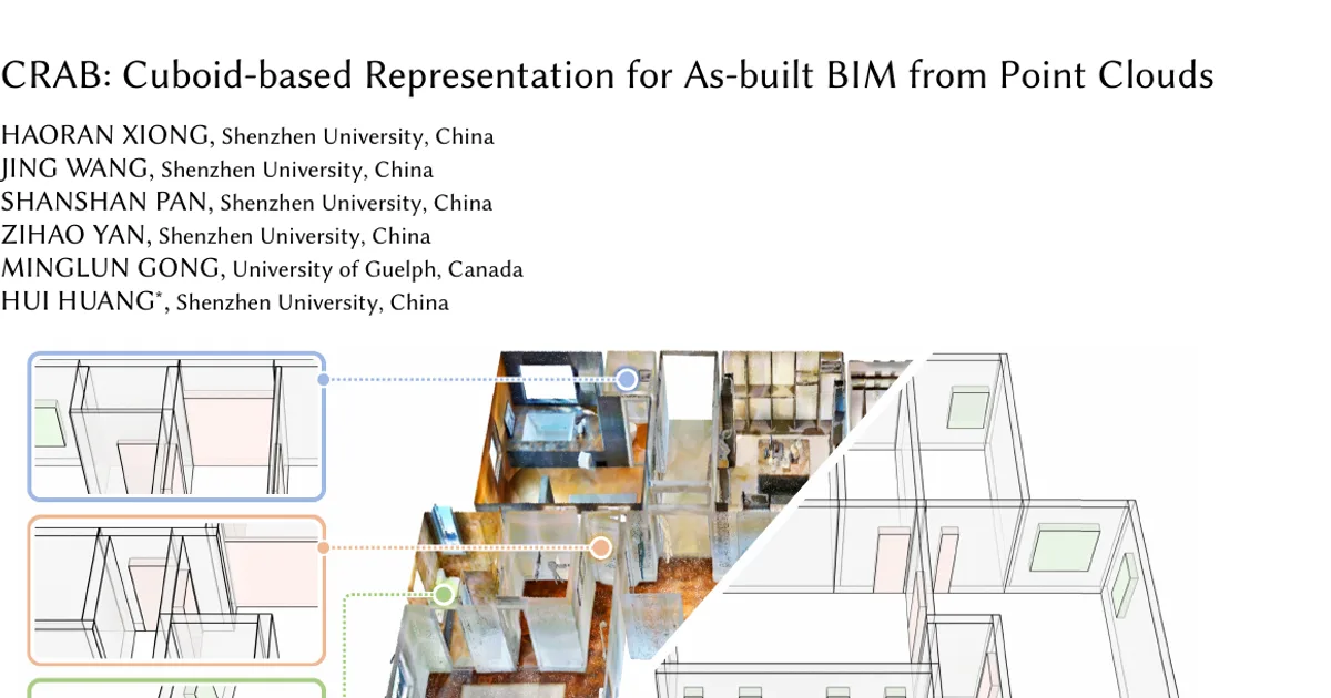 CRAB: Cuboid-based Representation for As-built BIM from Point Clouds