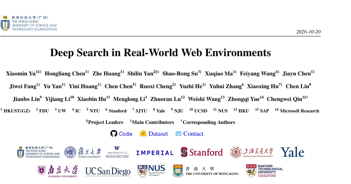 Deep Search in Real-World Web Environments
