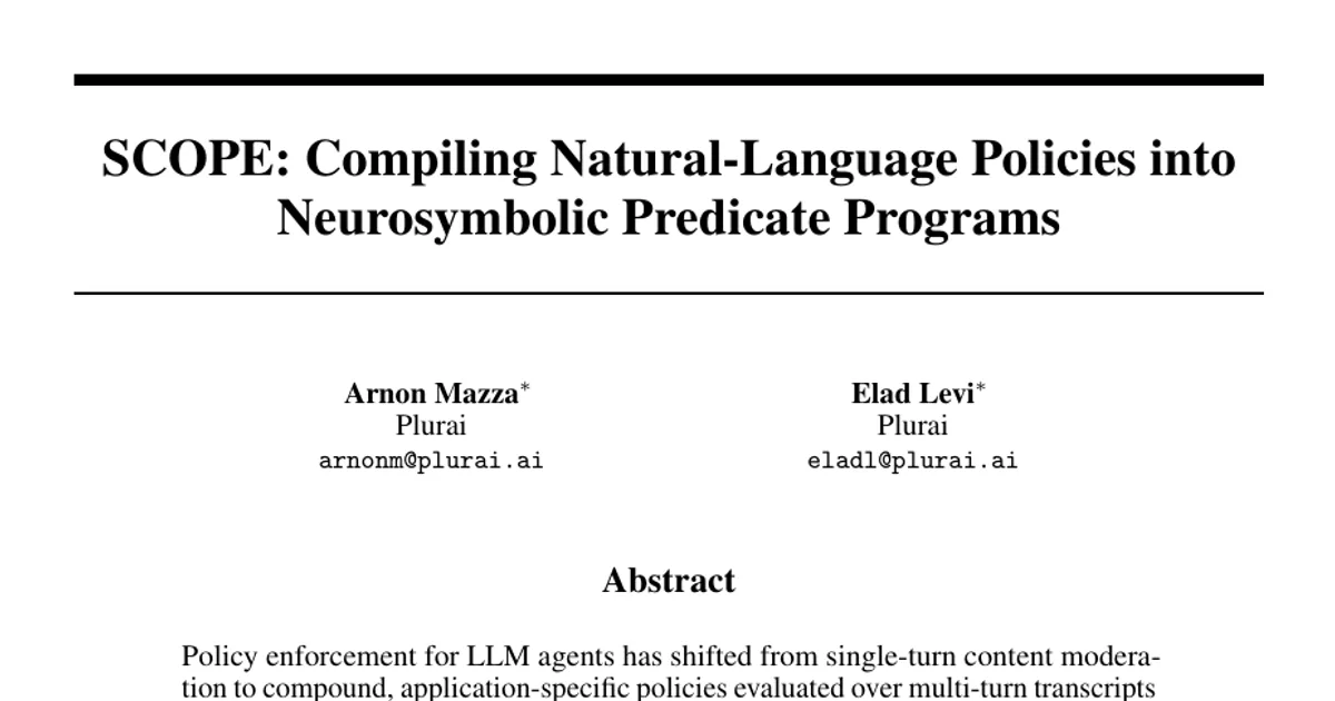 SCOPE: Compiling Natural-Language Policies into Neurosymbolic Predicate Programs