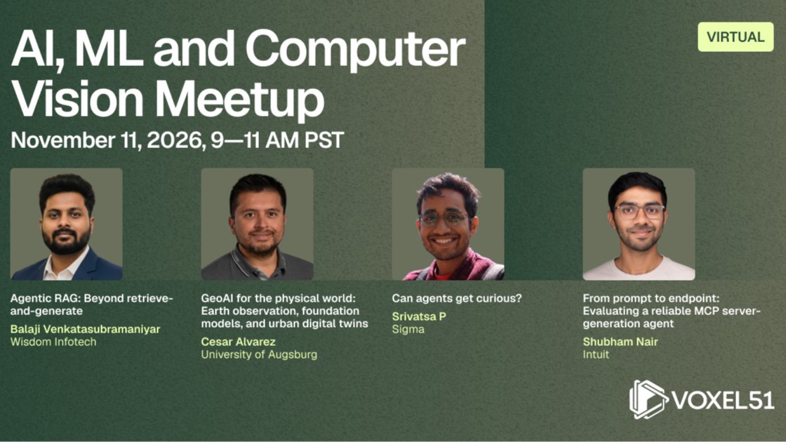 Nov 11 - AI, ML and Computer Vision Meetup