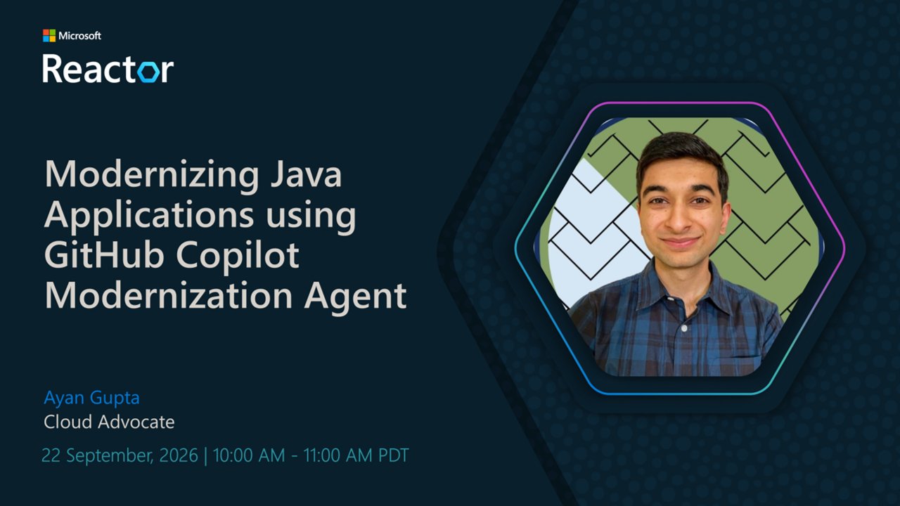 Modernizing Java Applications using GitHub Copilot Modernization Agent