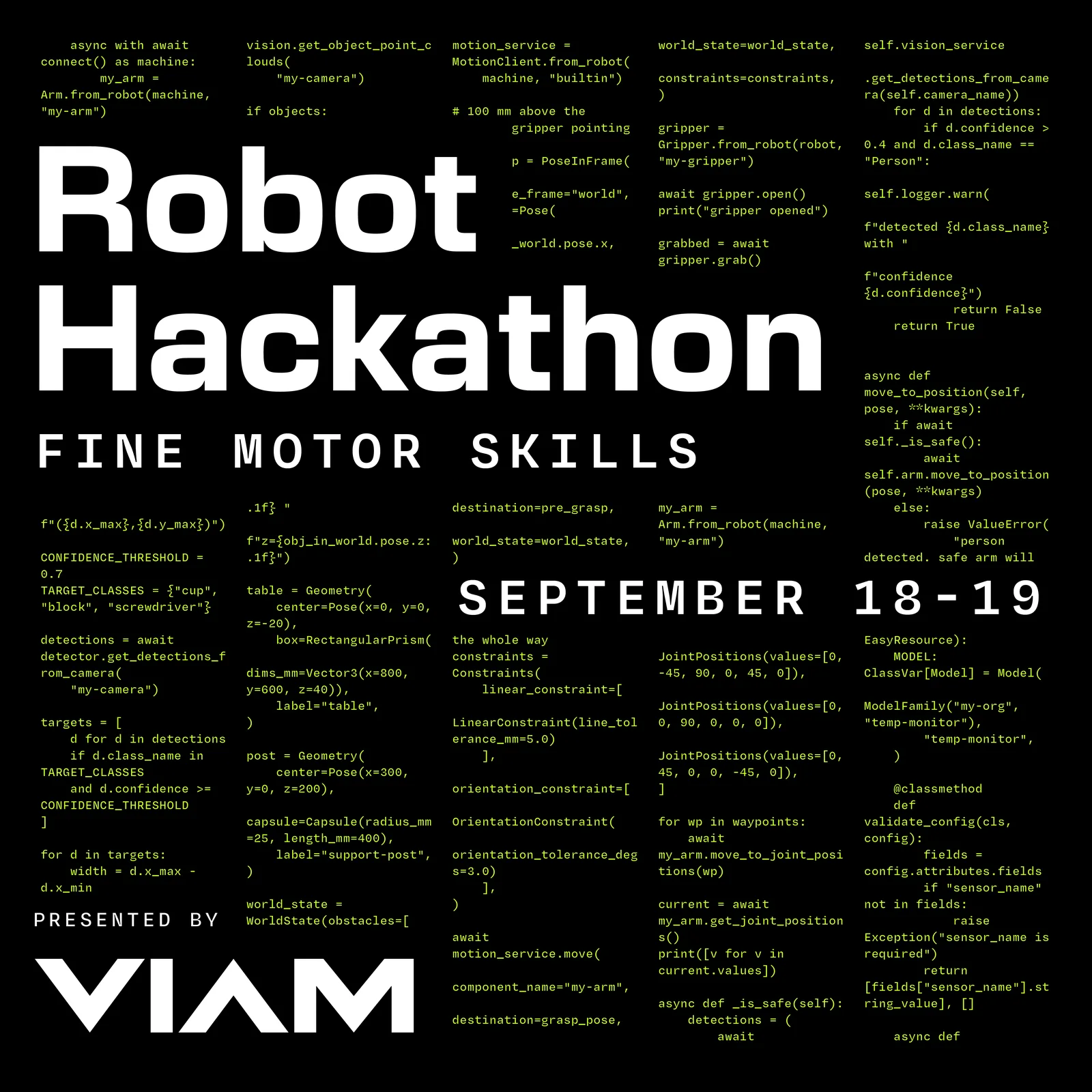Robot Hackathon: Fine Motor Skills