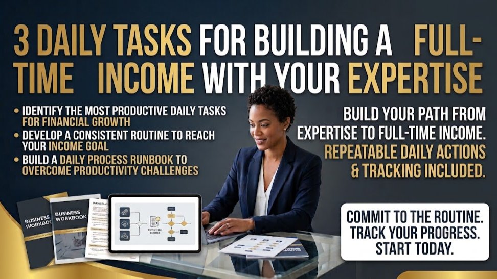 3 Daily Tasks for Building a Full-Time Income With Your Expertise