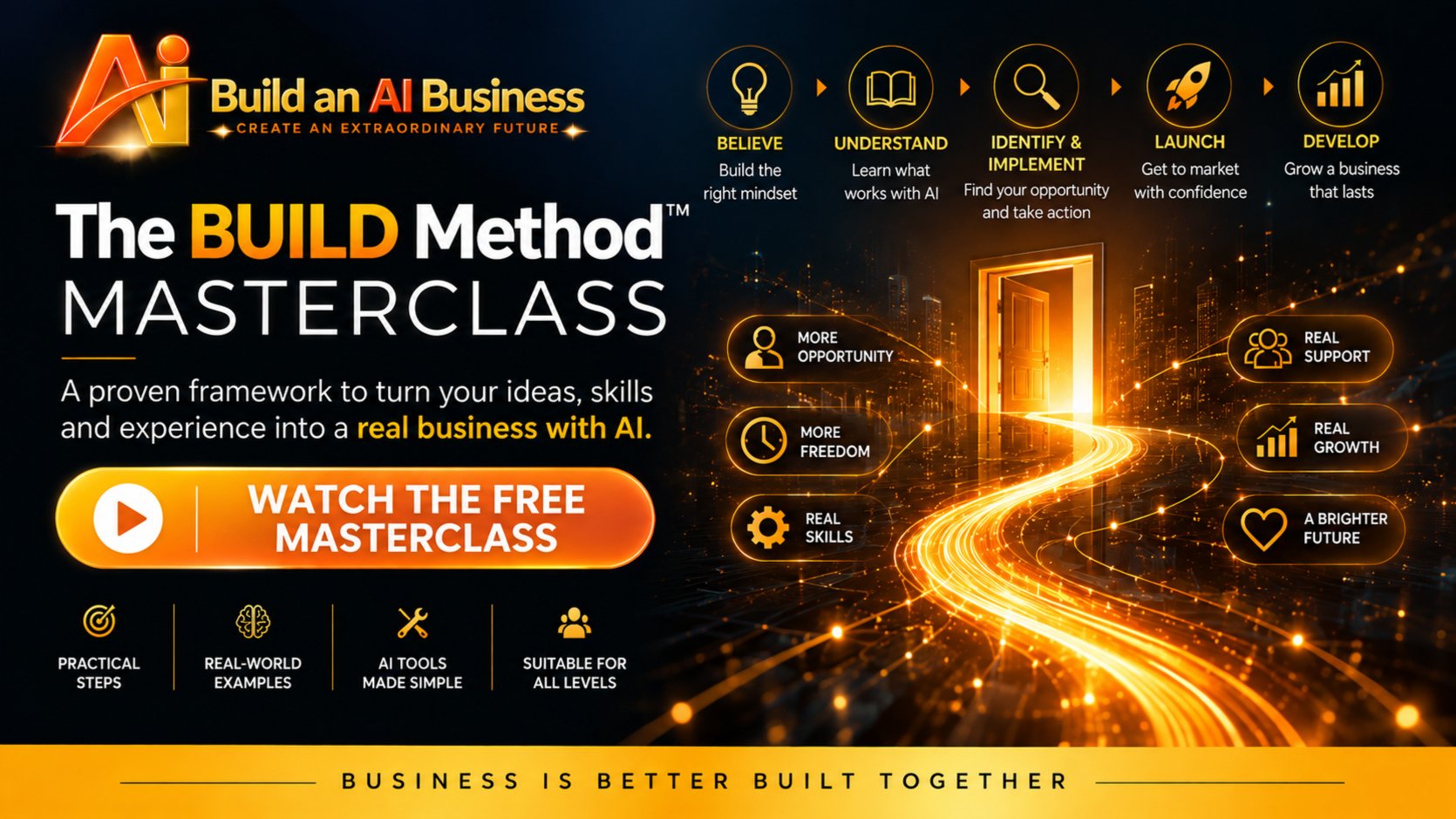Build a Side Hustle or Business Faster with AI — Free 40-Minute Masterclass