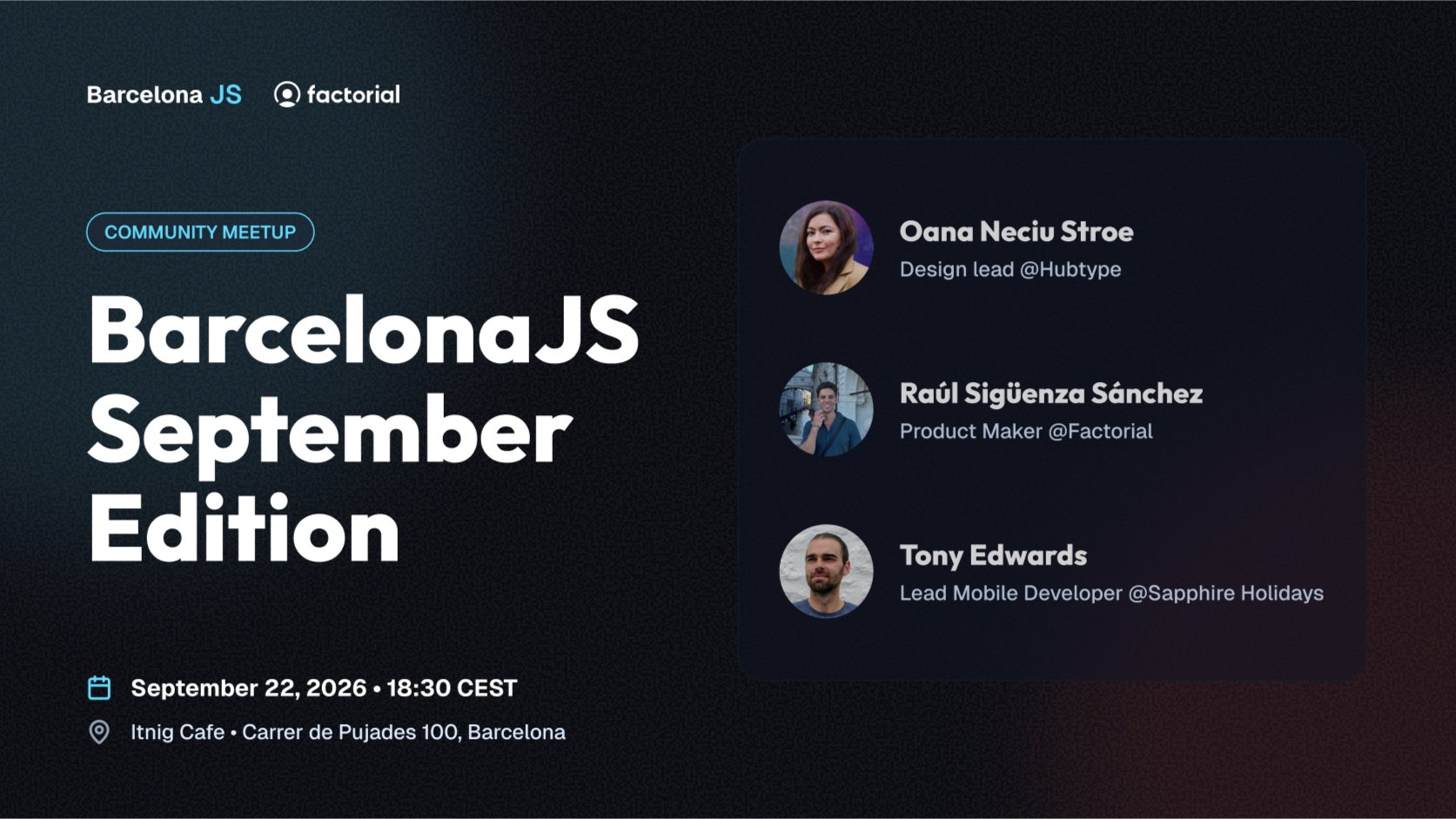 BarcelonaJS x Factorial Meetup