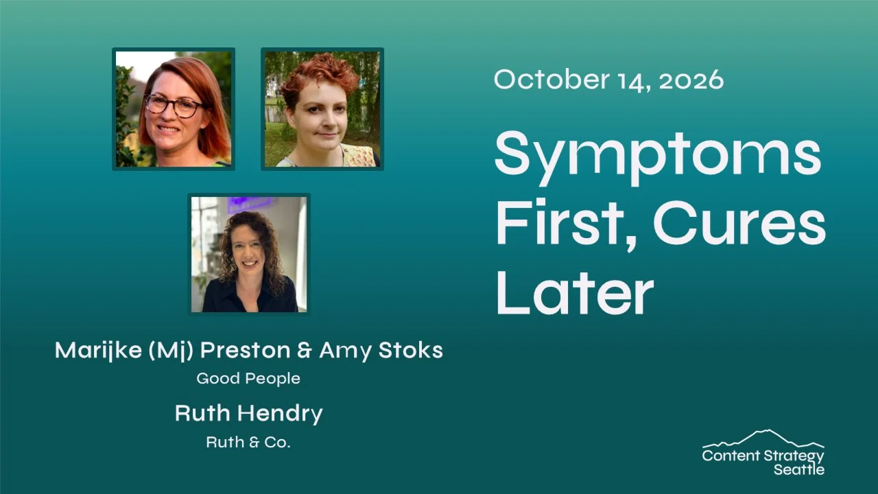 Symptoms First, Cures Later