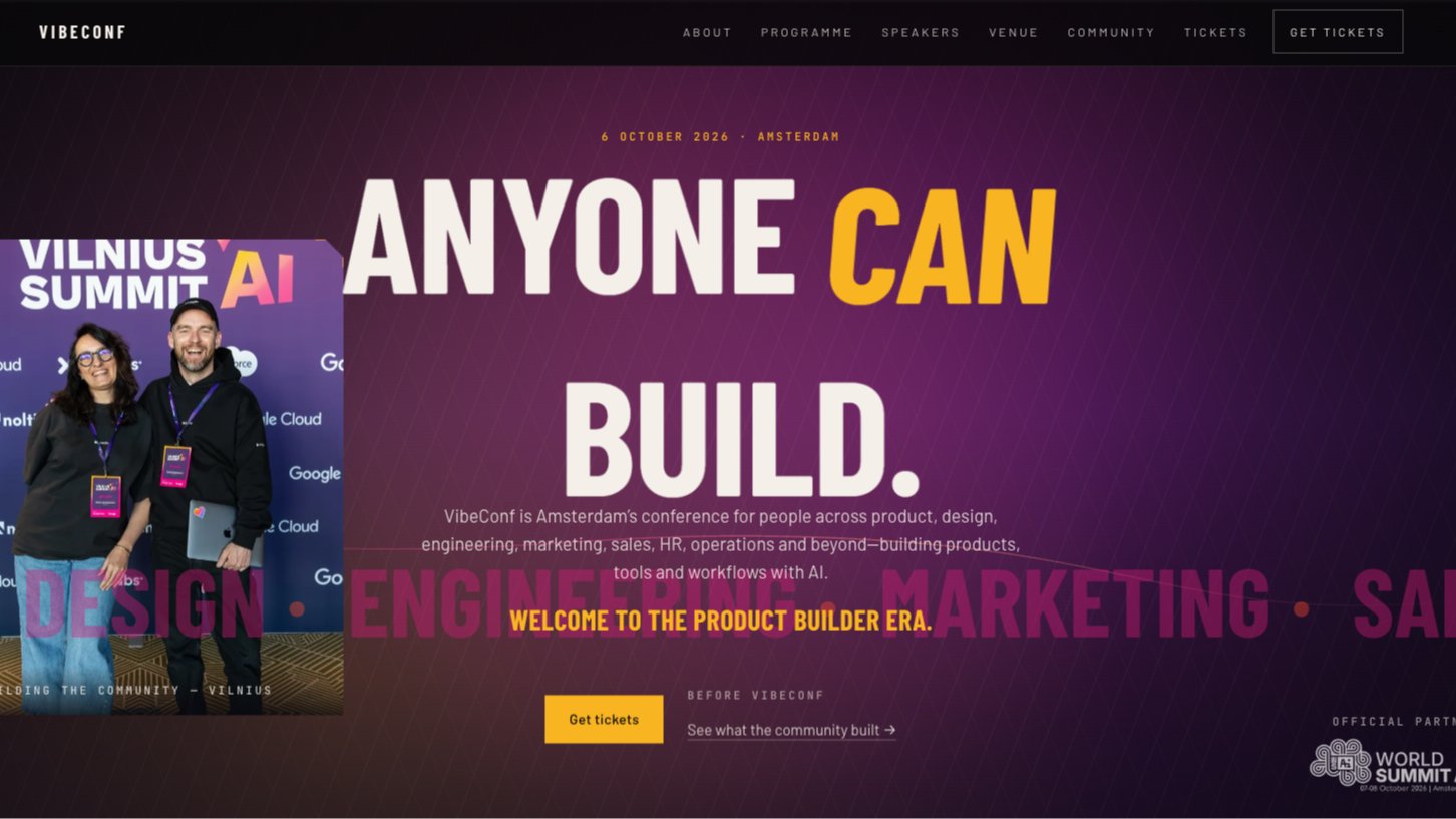 VibeConf — Anyone Can Build | World AI Week Amsterdam