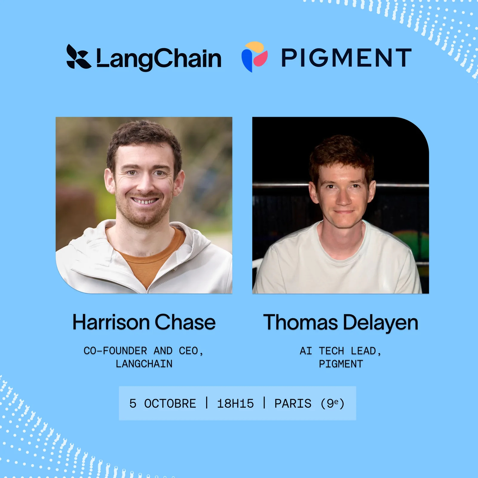 LangChain Meetup with Harrison Chase and Pigment (Paris)