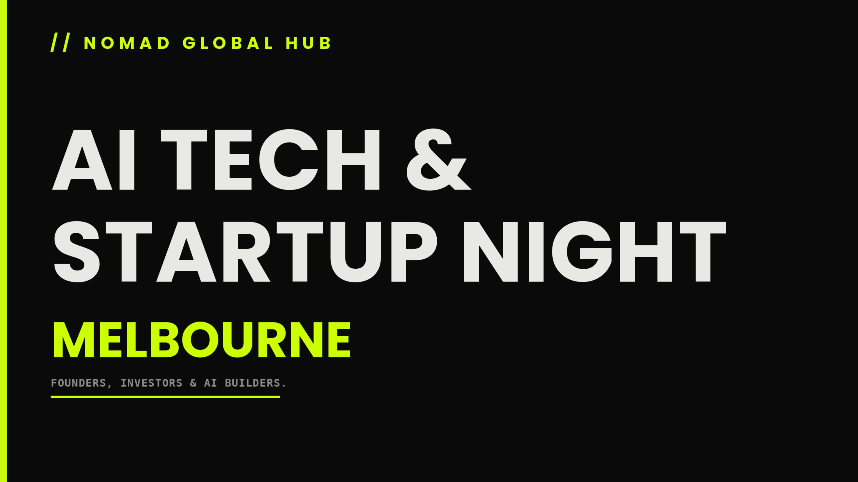 AI Tech & Startup Night — Melbourne
