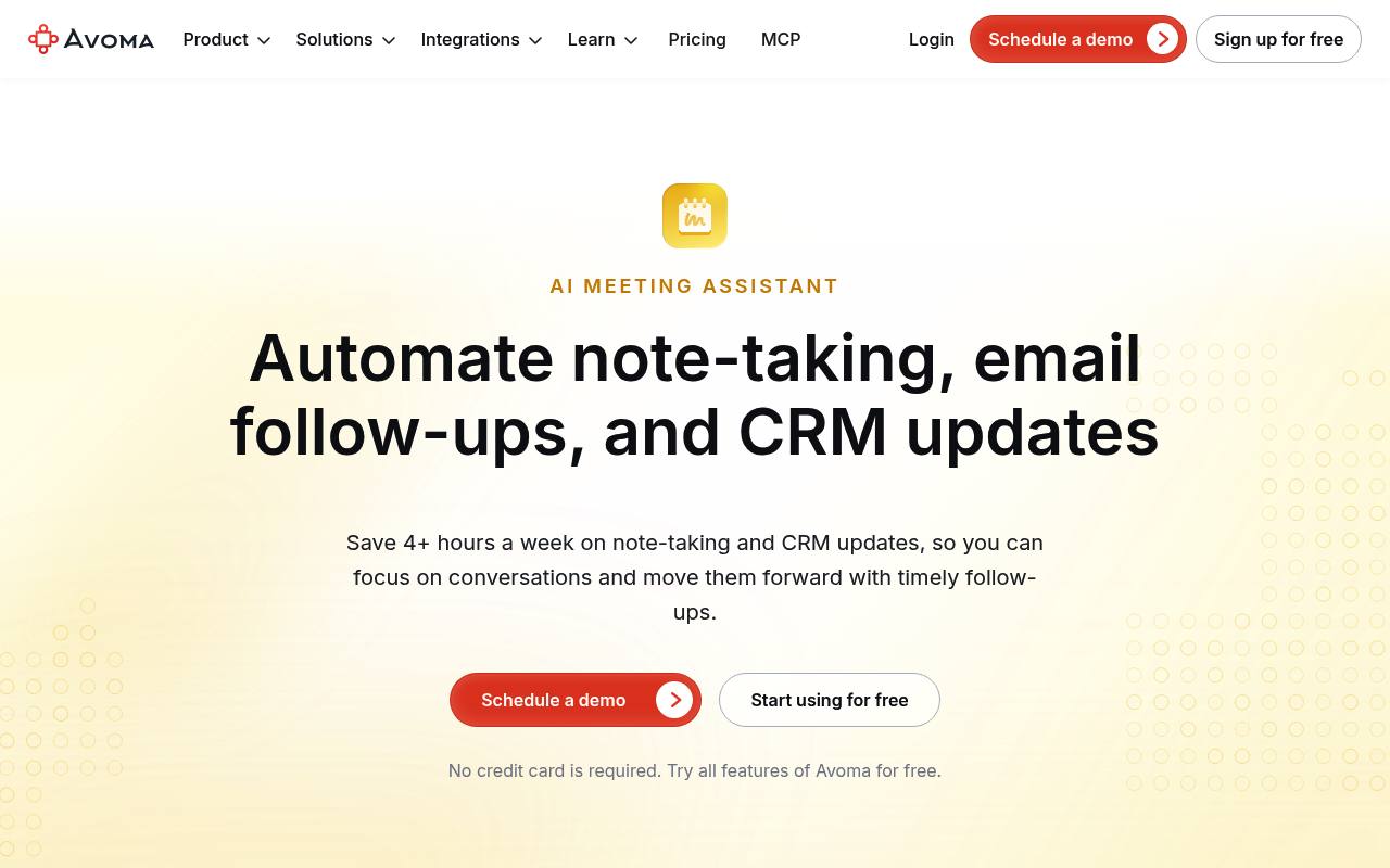 Avoma AI Meeting Assistant
