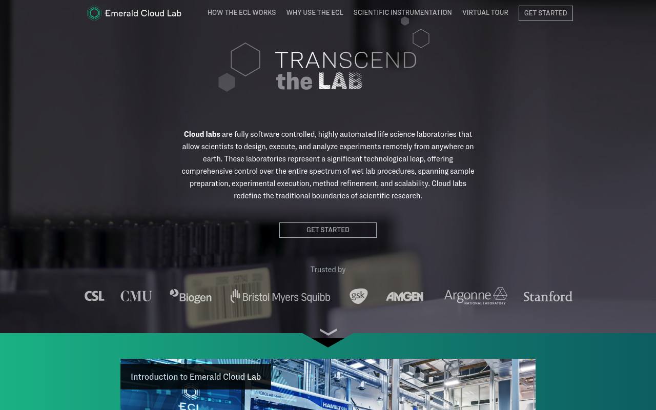 Emerald Cloud Lab Platform