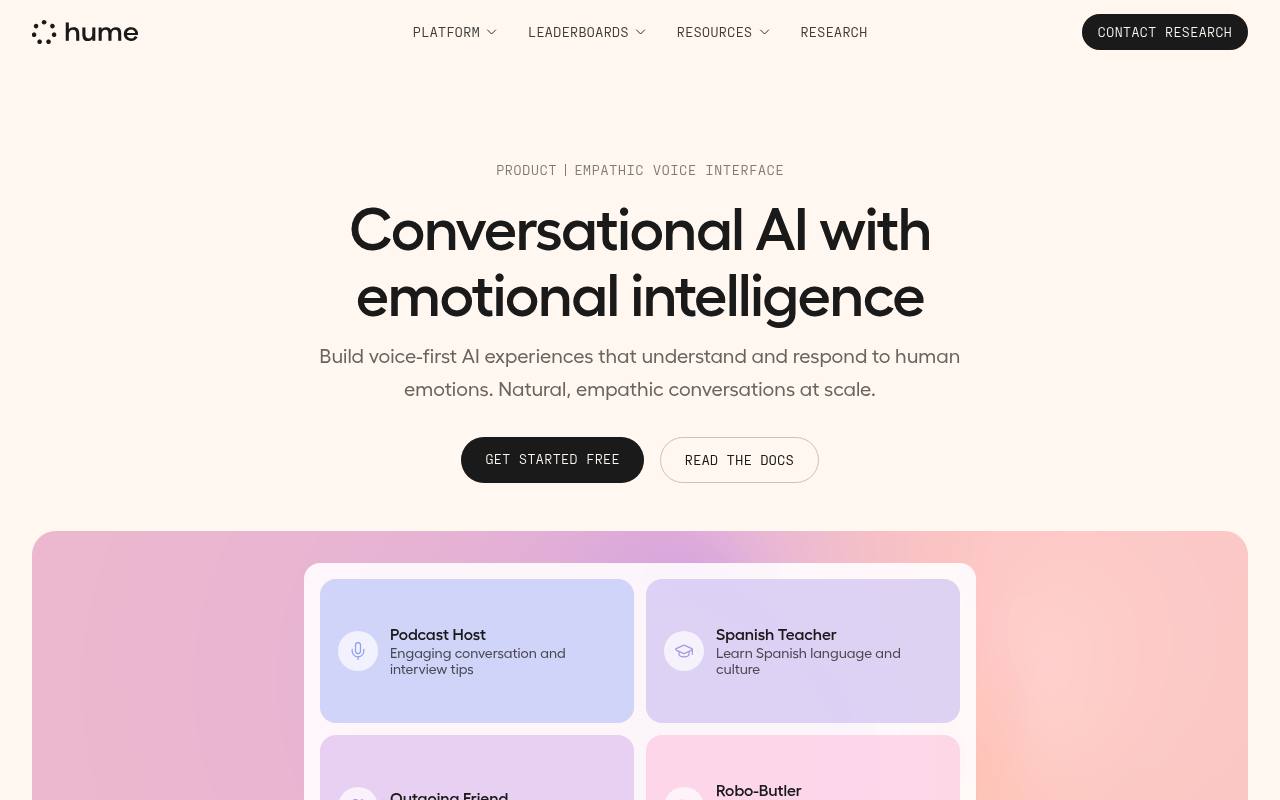 Empathic Voice Interface (EVI)