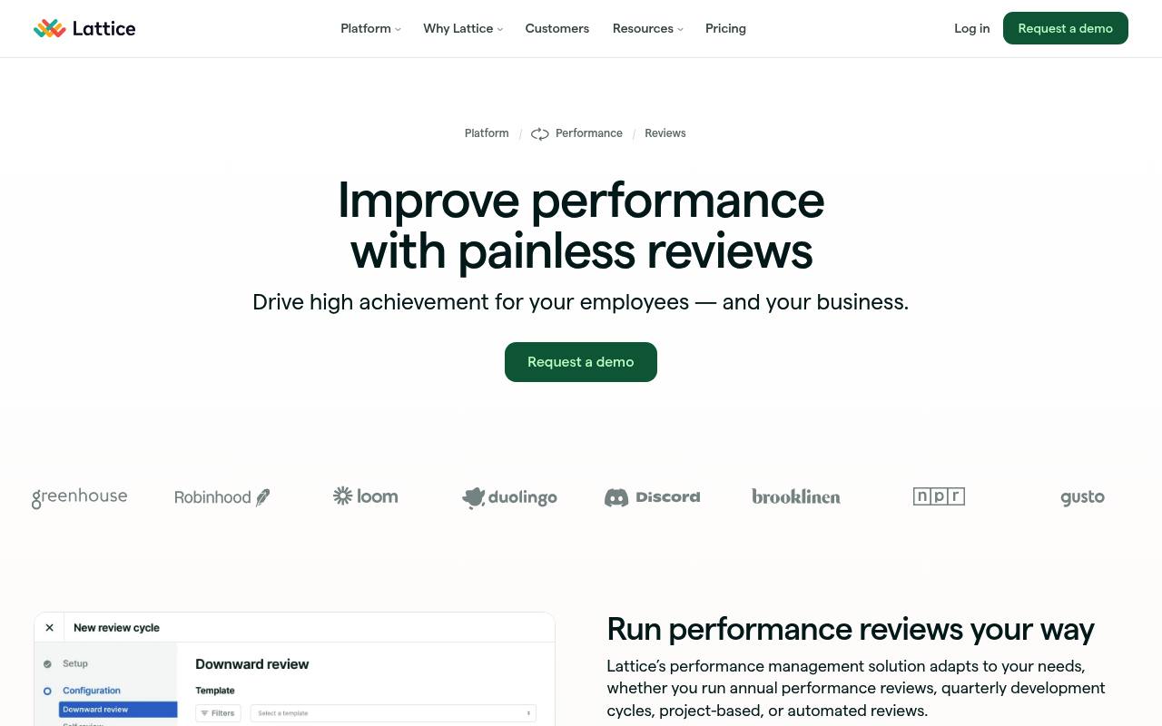 Lattice Performance Management