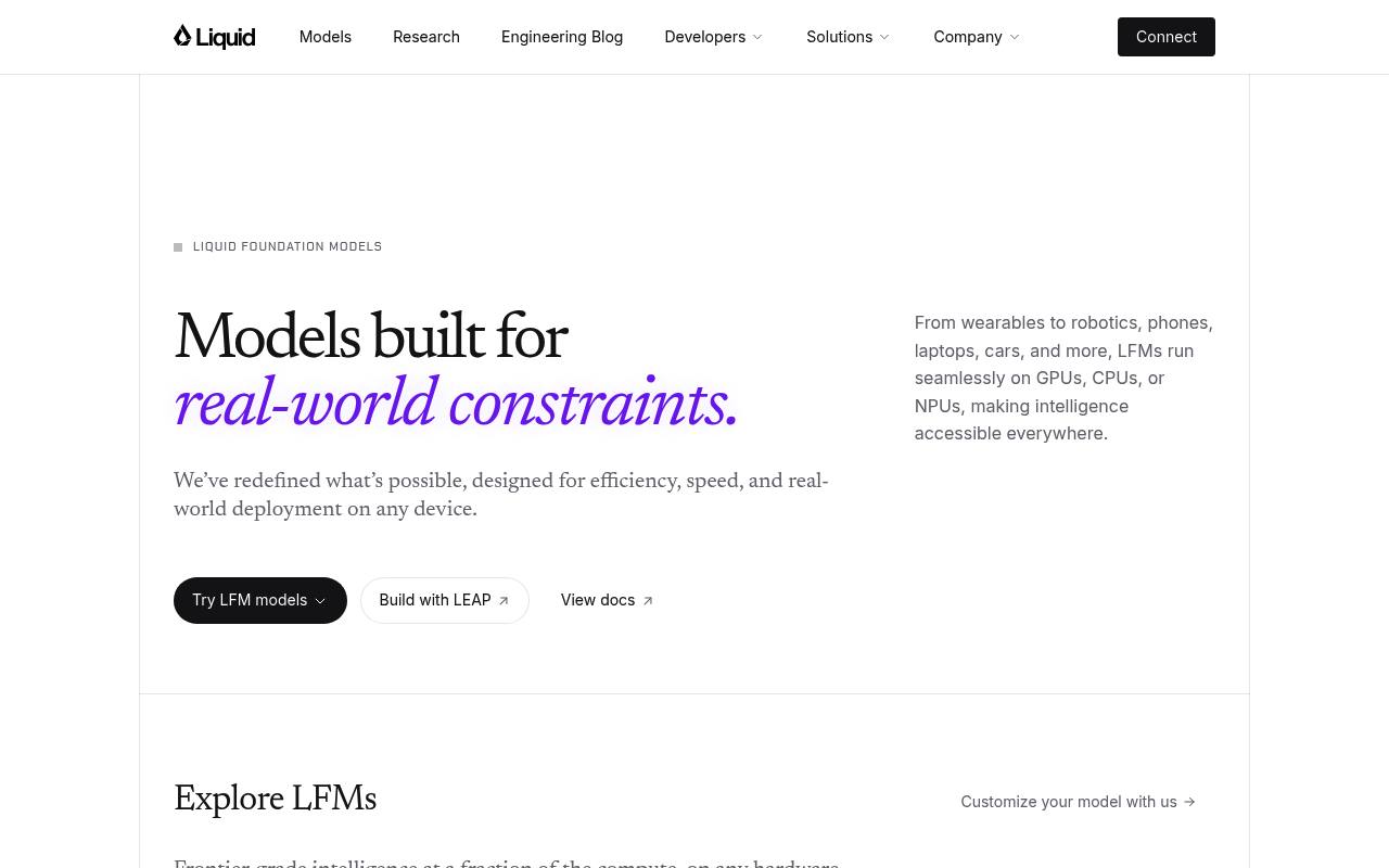 Liquid Foundation Models