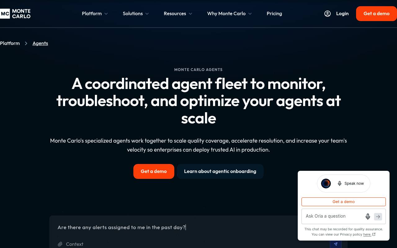 Monte Carlo Data Observability Platform