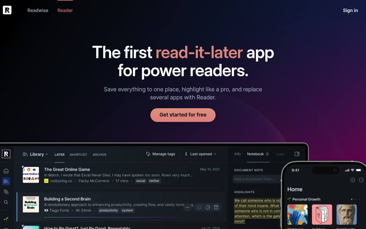 Readwise Reader