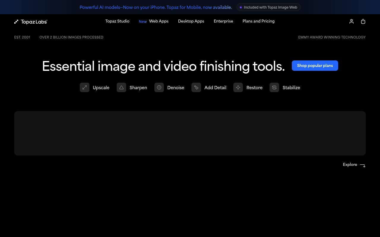 Topaz Labs - AI Image & Video Enhancement Suite | AI.info